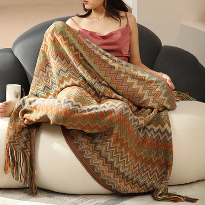 Boho Aztec Throw Blanket for Stylish Home Decor - Smarsty