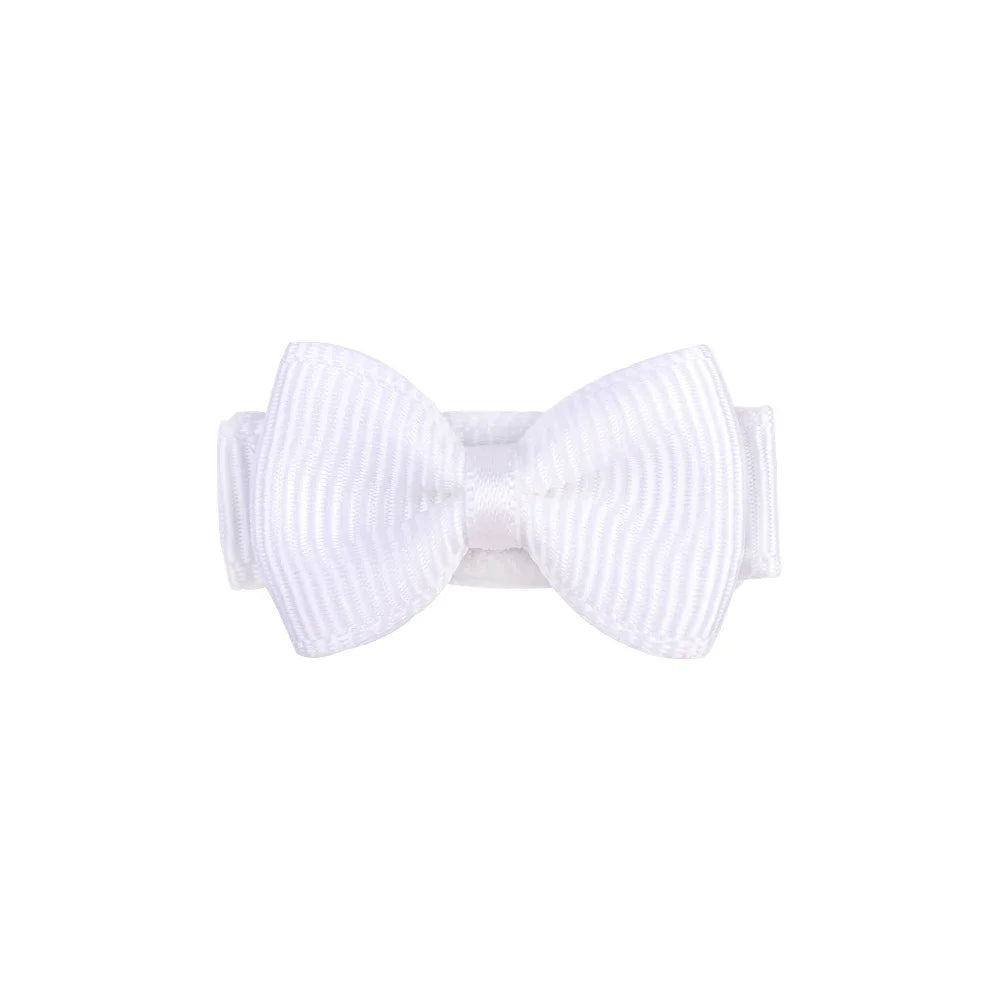 Mini Hair Bows Clip For Baby Girls Ribbon Covered Secure - Smarsty
