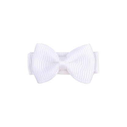 Mini Hair Bows Clip For Baby Girls Ribbon Covered Secure - Smarsty