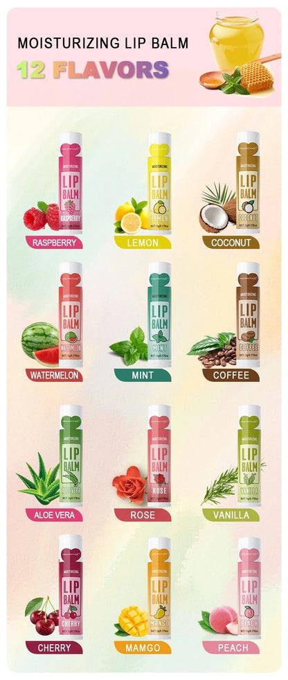 12 Piece Deep Moisturizing Lip Balm Set - Smarsty