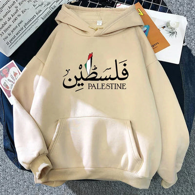 Palestine Hoodie Fashion Women Harajuku Aesthetic Graphic Palestina Hoodies Classic Unisex Vintage Hooded Pullovers Sweatshirts - Smarsty