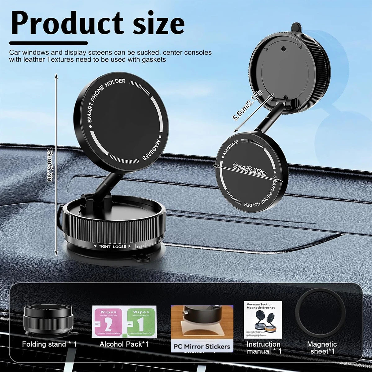 Upgraded Magnetic Car Phone Holder With 360 Rotation - Smarsty
