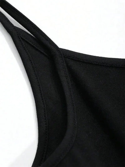 Women Backless Cami Crop Top Summer Solid Color Casual Sleeveless Top Streetwear Y2K Clothes - Smarsty