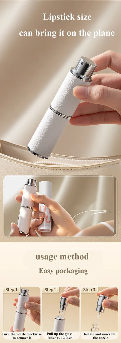 Portable Leather Perfume Atomizer Refillable Mini Spray Bottle - Smarsty