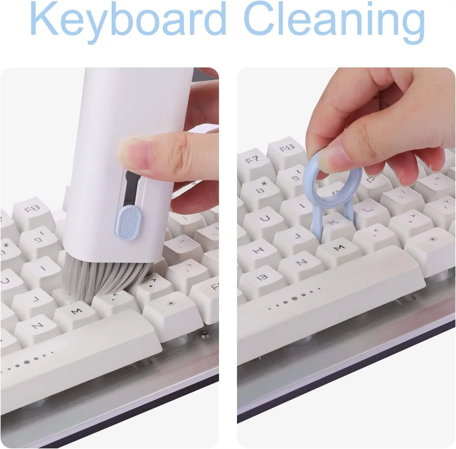 7-in-1 Computer Keyboard Cleaner Brush Kit Earphone Cleaning Pen For Headset Keyboard Cleaning Tools Cleaner Keycap Puller Kit - Smarsty