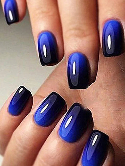 24 Piece Short Fake Nails Set with Glitter Tips - Smarsty