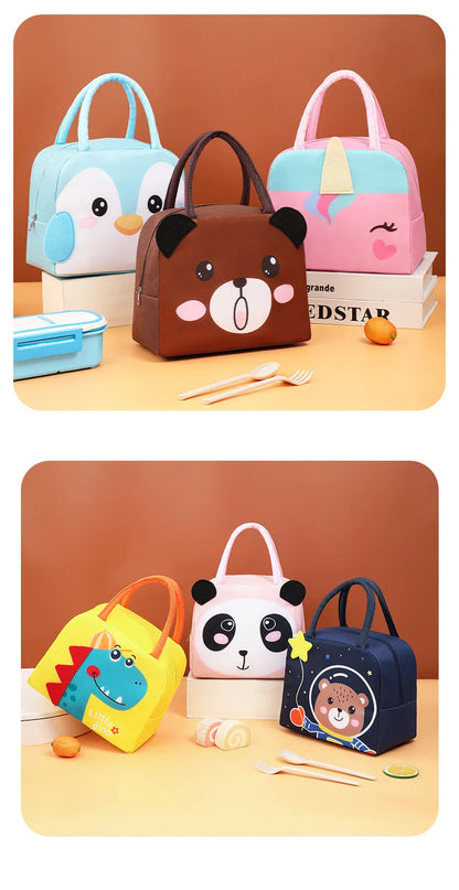 Cartoon Kids Lunch Bag With Thermal Insulation Waterproof - Smarsty