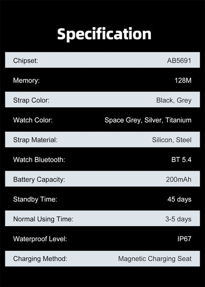 Ultra Thin Smart Watch for Men with AMOLED Screen - Smarsty