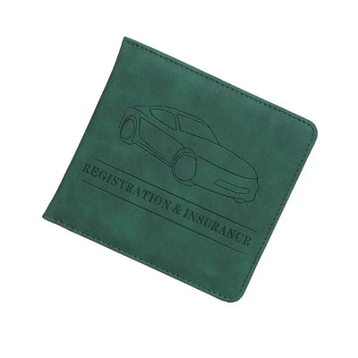 Car Registration Driver's License and Insurance Card Holder - Leather Vehicle Glove Box Automobile Documents Paperwork Organizer - Smarsty