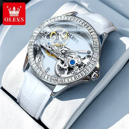 OLEVS Luxury Women's Automatic Mechanical Watch with Diamonds - Smarsty