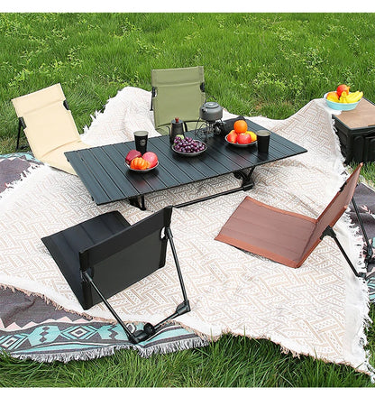 TARKA Camping Single Lazy Chair Park Backrest Relaxing Chairs Lightweight Folding Chairs Outdoor Foldable Beach Picnic Chairs