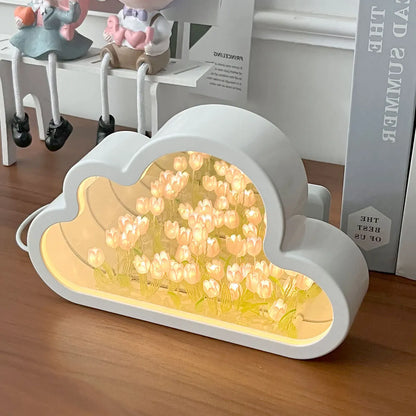 Handmade Tulip Flower LED Night Light for Bedroom Decor - Smarsty