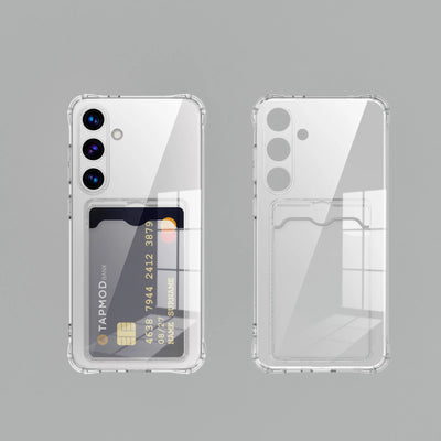 Transparent Card Slot Silicone Case For Galaxy Phones - Smarsty
