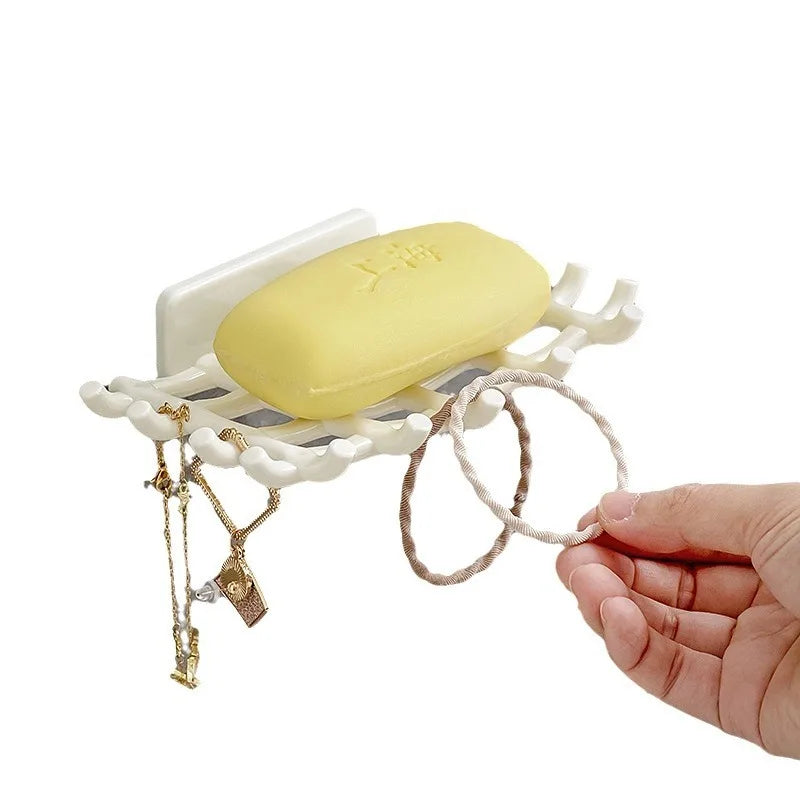 Wall Mounted Soap Dish With Drainage Shelf For Elegant Bathrooms - Smarsty