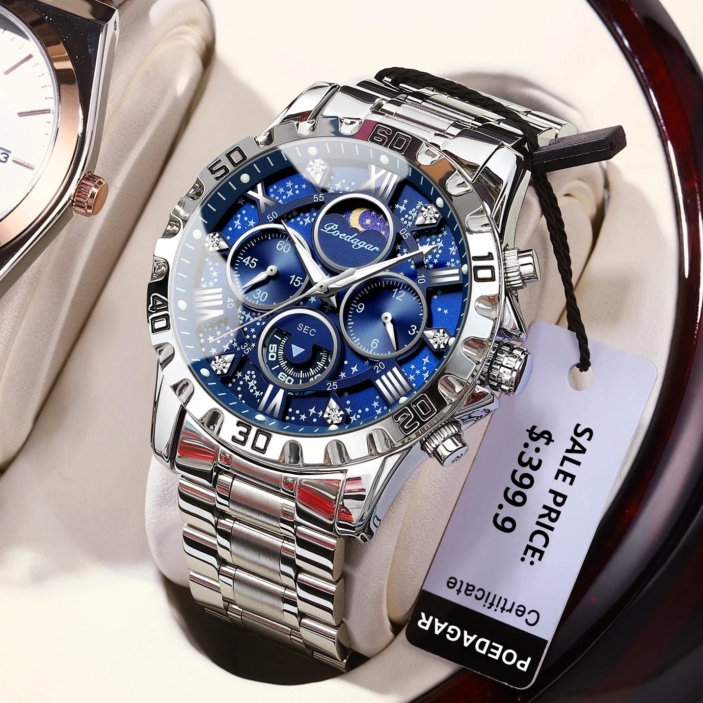 POEDAGAR Luxury Waterproof Quartz Sports Watch for Men - Smarsty