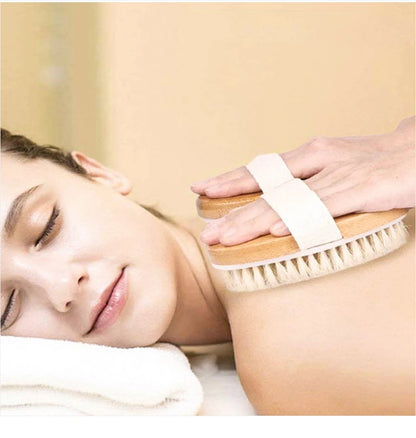 Natural Bristle Exfoliating Body Brush for Glowing Skin - Smarsty
