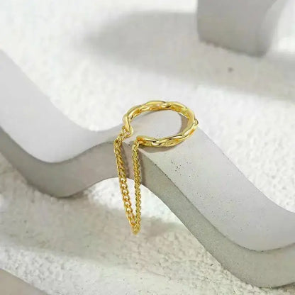 Minimalist Fake Piercing Ear Cuff Earrings with Tassel Design - Smarsty