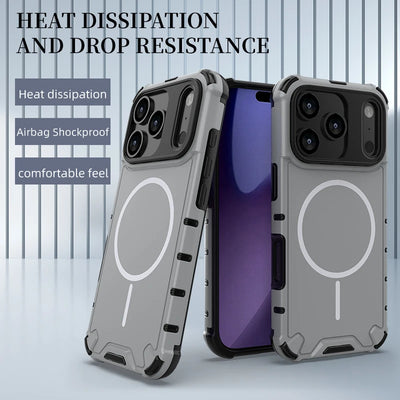 Airbag Anti Fall Magnetic Wireless Charging Phone Case for IPhone 17 Air 17 16 11 13 Pro Max 15 14 Plus for Magsafe Matte Cover