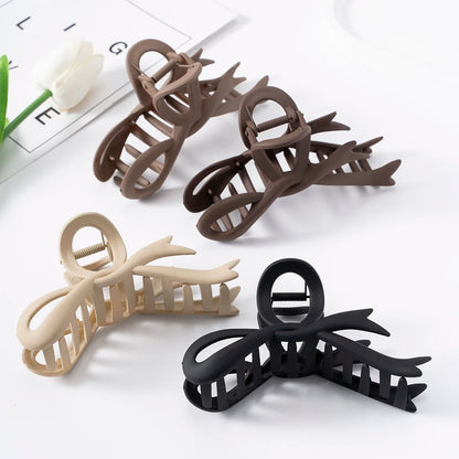 13cm Matte Ribbon Bow Hair Clips Strong Hold Vintage - Smarsty