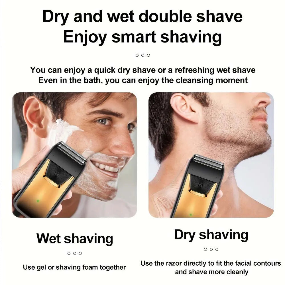 Professional Hair Clipper and Trimmer Set Men Electric Razor Shavers Beard Trimmer Rechargeable Barber Clippers Haircut Kit - Smarsty