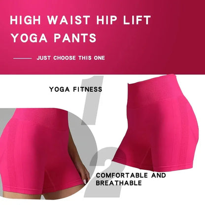 Women Shorts Seamless Sports Shorts For Women Cycling Jogging Fitness High Waist Push Up Gym Shorts Leggings Women Yoga Clothing - Smarsty