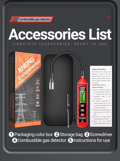 ANENG GN803 Portable Gas Leak Detector with LCD Display - Smarsty