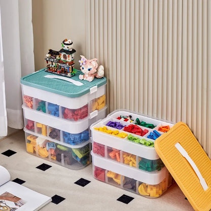 Plastic Lego Storage Box Children Jigsaw Puzzle Building Block Lego Container Classification Part Sort Box Kidroom Toy Organizer