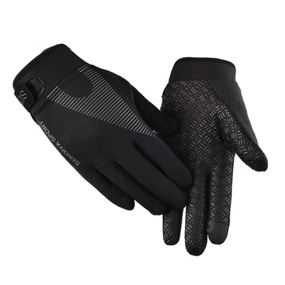 Men Full Finger Cycling Gloves Touch Screen Outdoor Sports - Smarsty