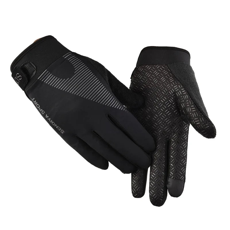 Men Full Finger Cycling Gloves Touch Screen Outdoor Sports - Smarsty