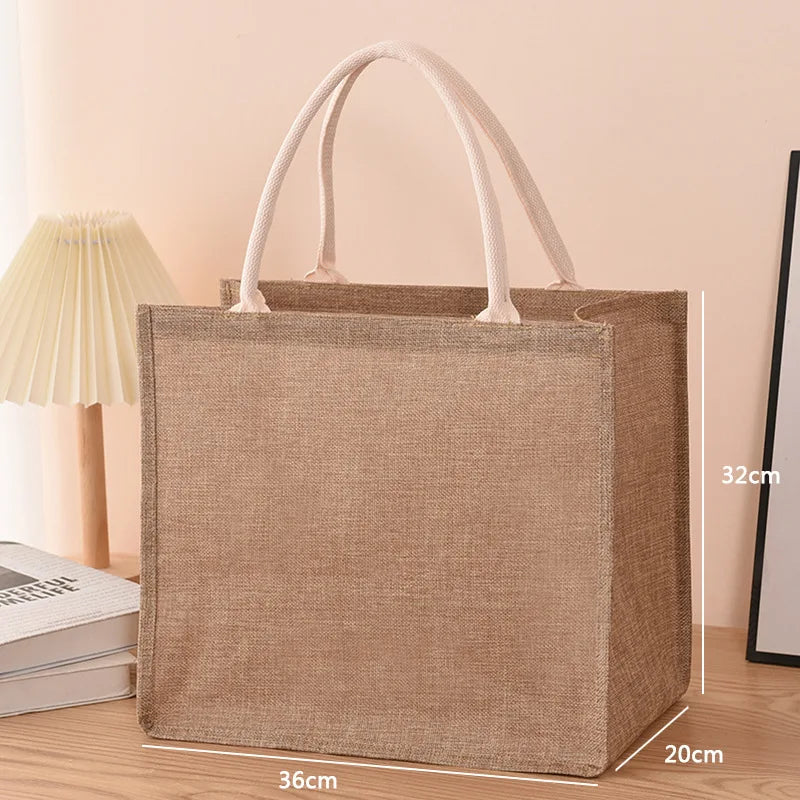 Linen Shopping Bag With Hand Painted Eco Friendly Design - Smarsty