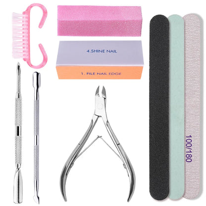 Complete Nail Art Kit with Files Buffers and Scissors - Smarsty