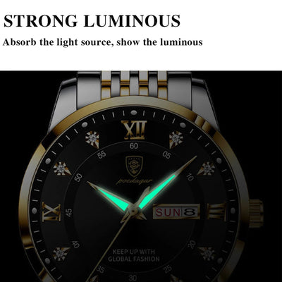 Luxury Waterproof Luminous Leather Quartz Watch for Men - Smarsty