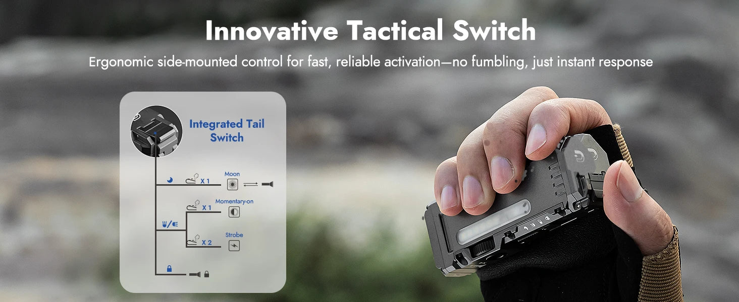 WUBEN X4 EDC Flat Flashlight with RGB Light, 1500 Lumens Mini Flashlight with Tactical Switch and Magnetic, IP68 Portable Pocket