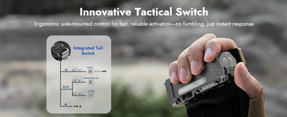 WUBEN X4 EDC Flat Flashlight with RGB Light, 1500 Lumens Mini Flashlight with Tactical Switch and Magnetic, IP68 Portable Pocket