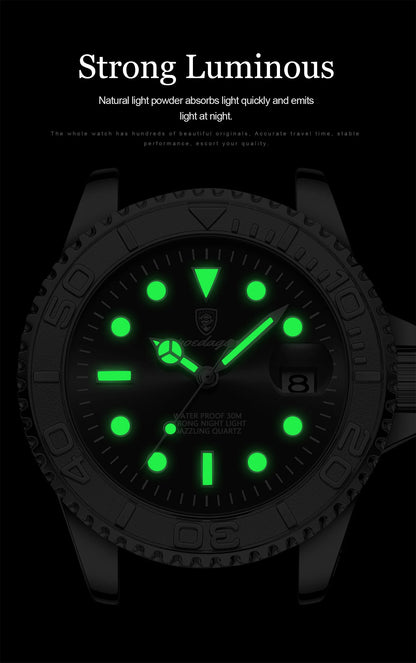Luxury Waterproof Men's Quartz Watch with Luminous Features - Smarsty