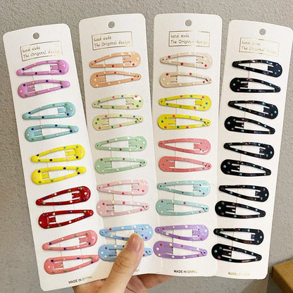 Cute Colorful Star Hair Clips Set for Girls - Smarsty