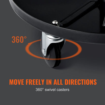 SucceBuy Mechanic Stool 250 LBS Rolling Pneumatic Creeper Garage/Shop Seat Padded Rolling Workshop Stool for Garage Auto Repair