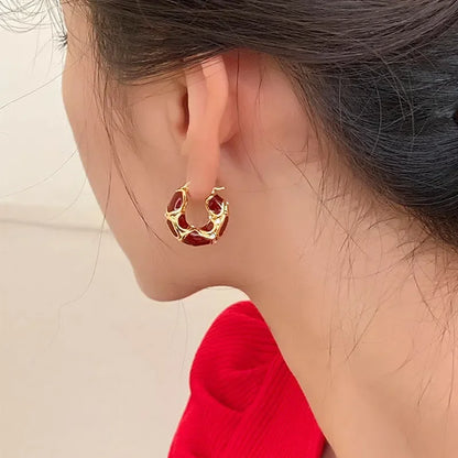 Trendy Gold Plated Small Hoop Earrings for Women - Smarsty