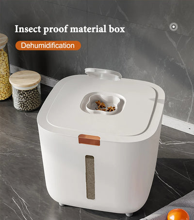 Insect Proof Moisture Proof Rice Box Grain Sealed Jar Kitchen Container 5/10KG Storage Kitchen Container Storage Box with Lid by Smarsty