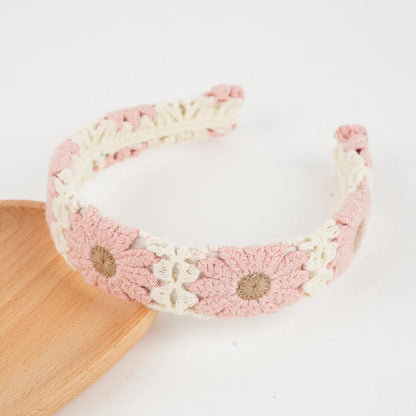 Knitted Headband Bohemian Handmade Summer Seaside Cotton - Smarsty