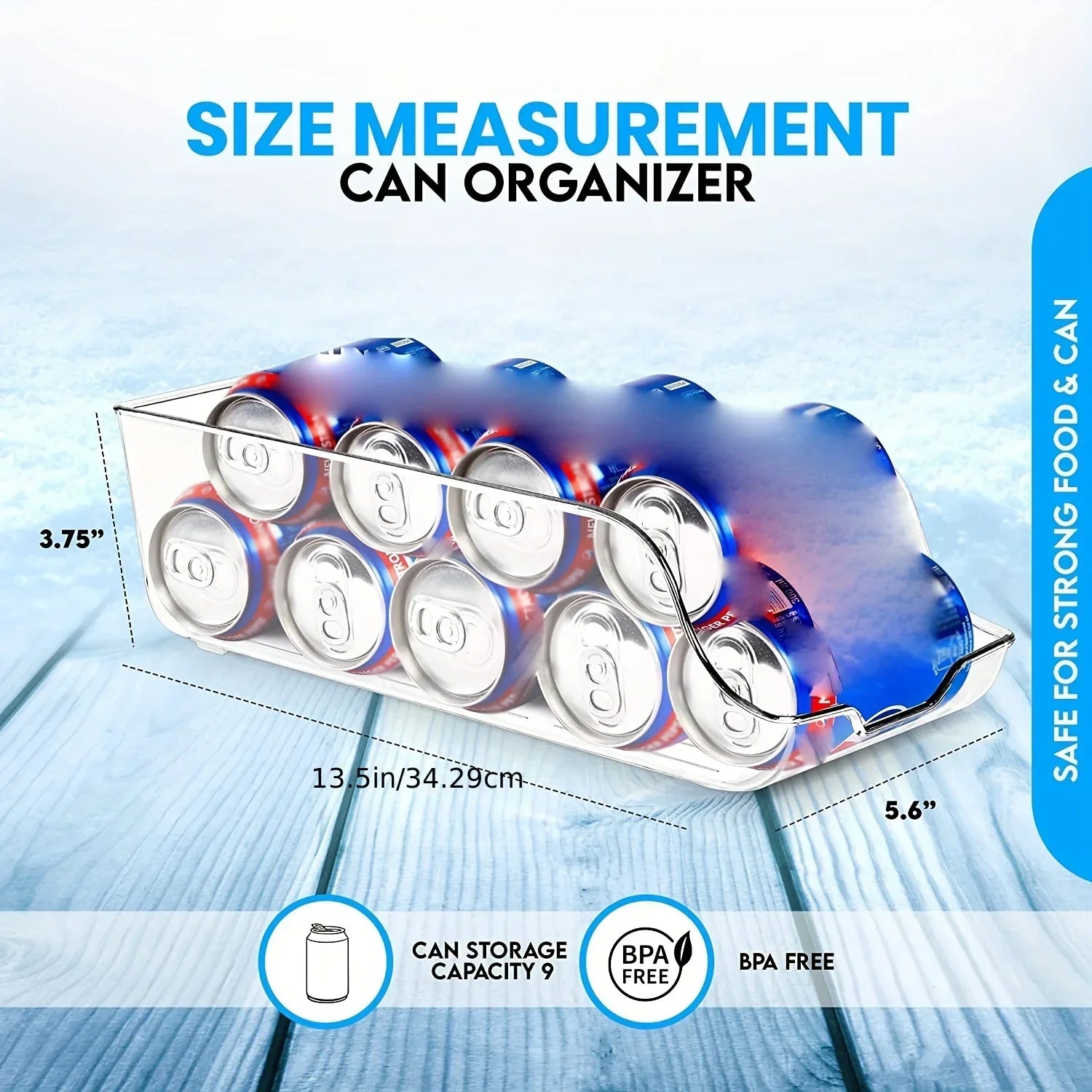 1/2pcs Kitchen Storage Cans, Soda Cans, Storage Cans, Refrigerator Freezer Organizers, Can Dispensers, Kitchen Accessories