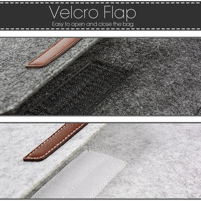 Wool Felt Laptop Sleeve 11 To 15.6 Inch With Mousepad - Smarsty