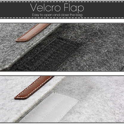 Wool Felt Laptop Sleeve 11 To 15.6 Inch With Mousepad