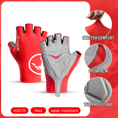 Breaking Wind Cycling Half Finger Gloves Anti-slip Bicycle Mittens Racing Road Bike Glove MTB Biciclet Guantes by Smarsty