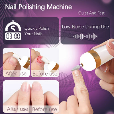 Portable 5 in 1 Electric Nail Drill Set for Professional Manicures - Smarsty