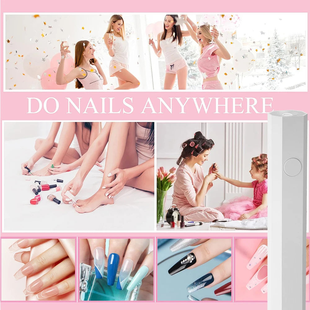Mini UV Nail Lamp for Gel Polish Curing at Home - Smarsty