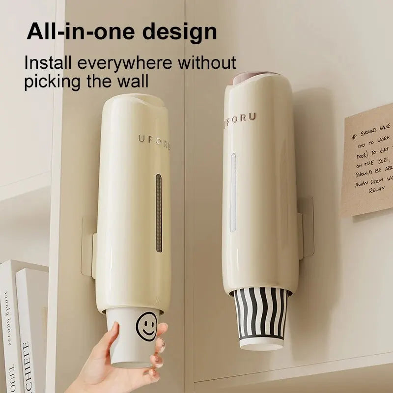 Home Perforation-Free Water Dispenser Cup Extractor,Living Room Kitchen Wall-mounted Bracket