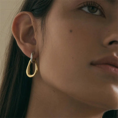 Geometric Alloy Drop Earrings for Women - Trendy Fashion Accessory - Smarsty