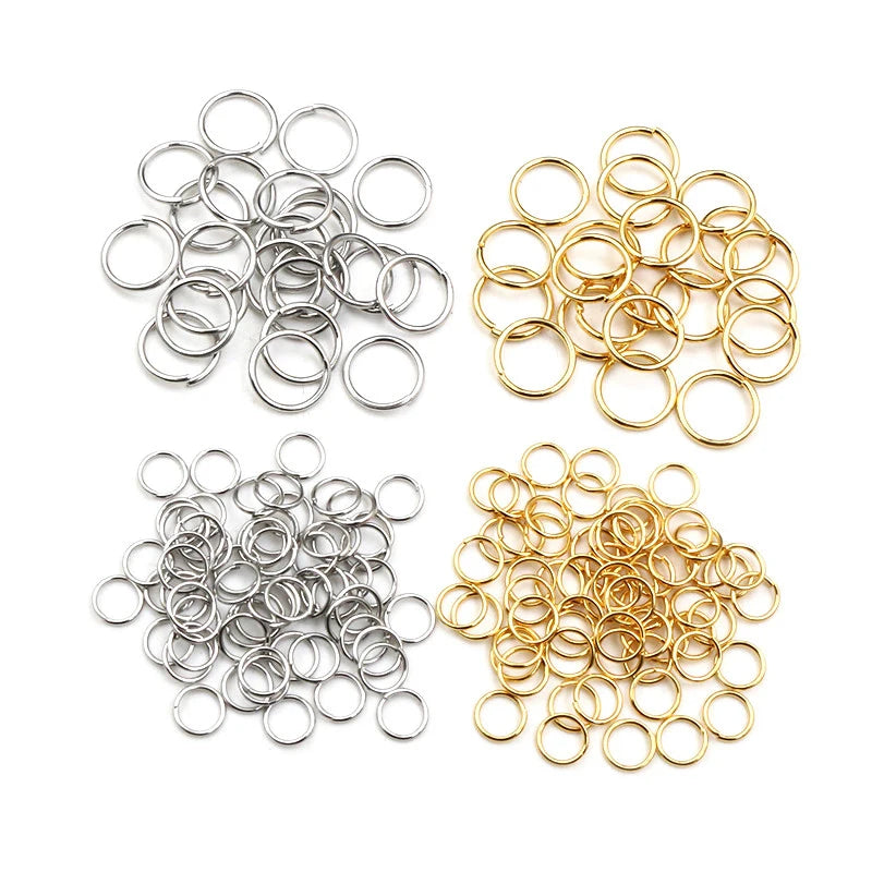 Stainless Steel Jump Rings Gold Color Nickel Free Set - Smarsty