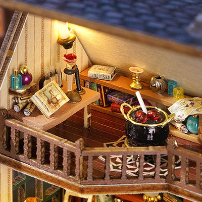 DIY Mini Wooden Doll House Assembly Building Model Pink Princess Villa Architecture Kit 3D Puzzle Dollhouse With Furniture Gifts by Smarsty